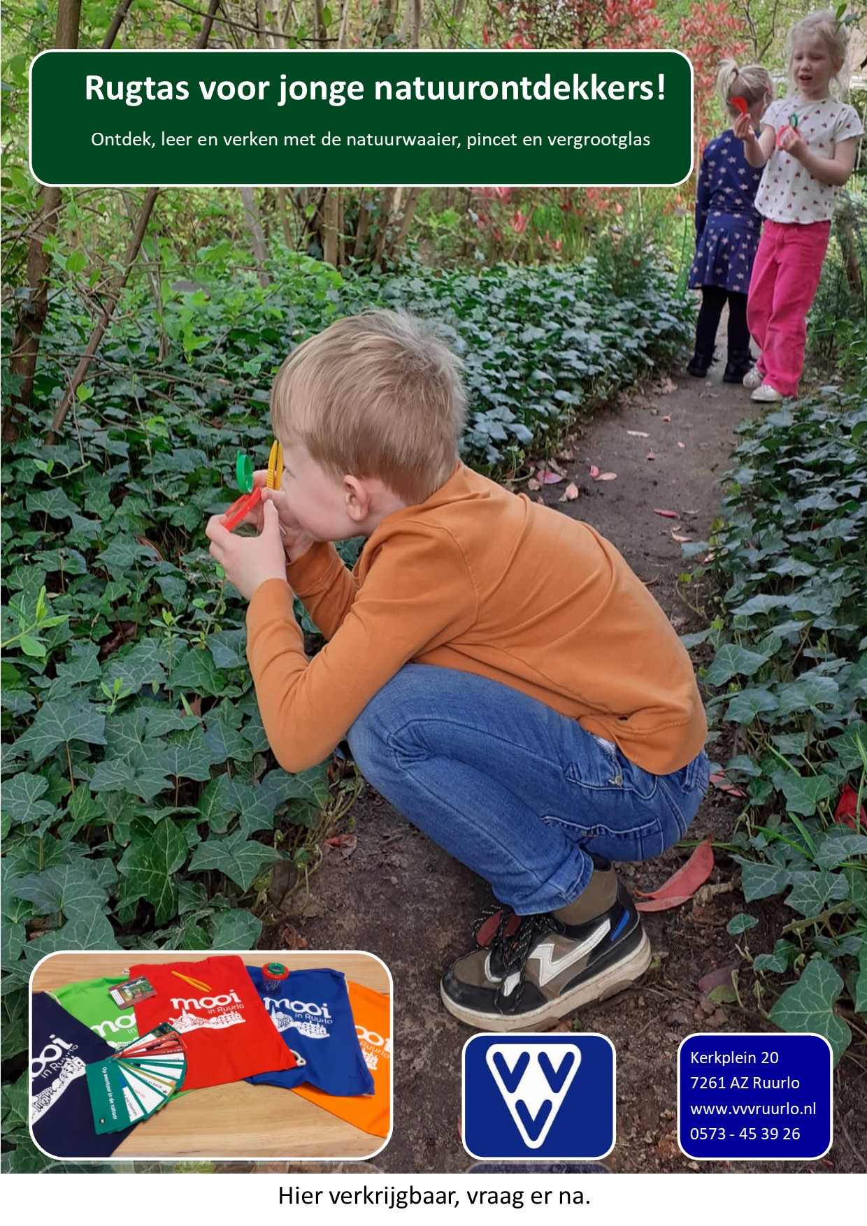 natuurrugzakjes poster groen hier verkrijgbaar